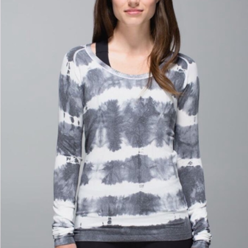 Lululemon Swiftly Tech Long Sleeve Scoop Heathered Black Women's 6